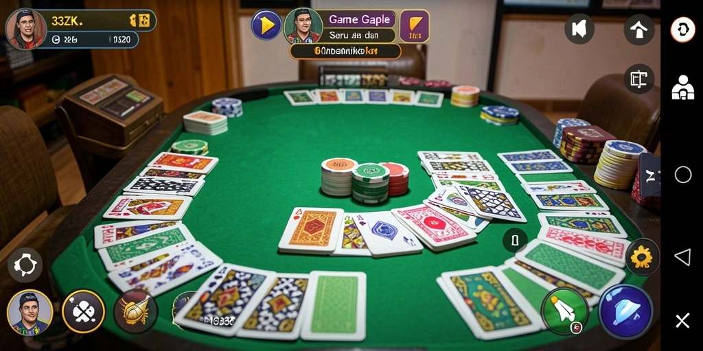 Tampilan gameplay menarik dalam game Gaple 33ZK.