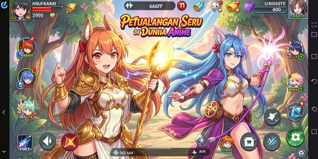 Gameplay seru di dunia Anime yang penuh petualangan.
