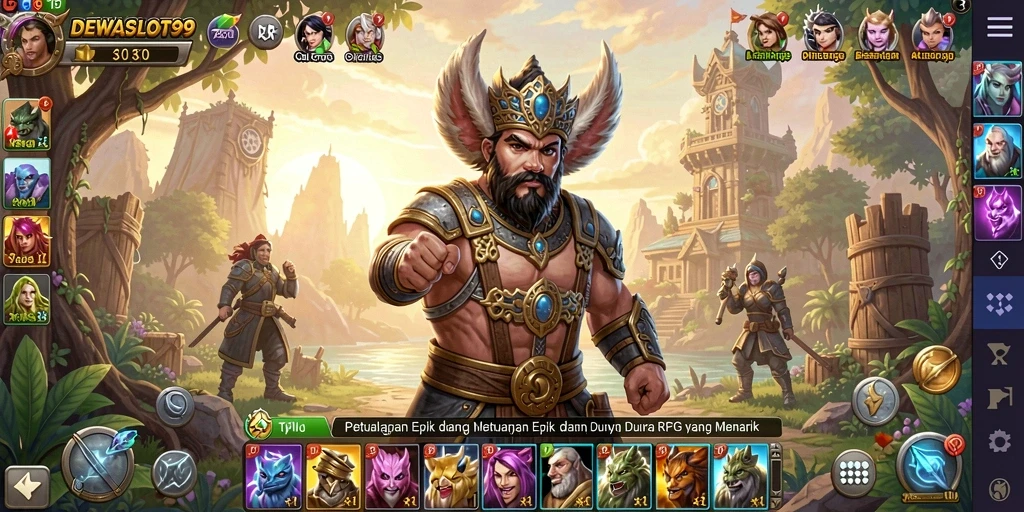 Gameplay menarik DEWASLOT99 dengan karakter yang bervariasi.