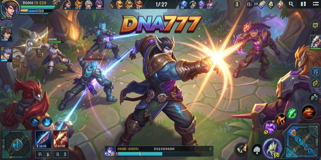 Tampilan gameplay menakjubkan dari DNA777 yang penuh aksi.