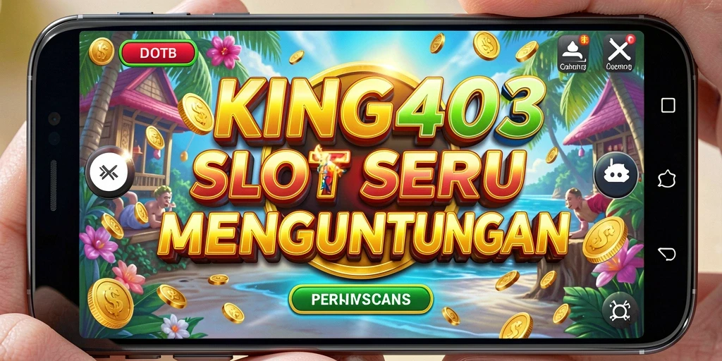 Screenshot gameplay KING403 menampilkan simbol slot yang berwarna-warni dan efek menarik.