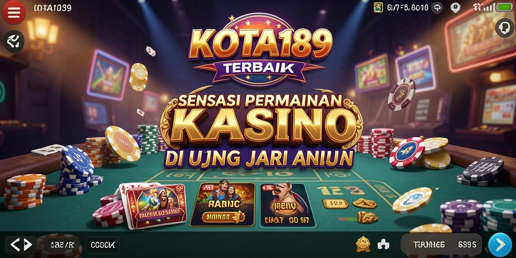 Gameplay KOTA189 yang menarik dan penuh warna dalam permainan kasino.