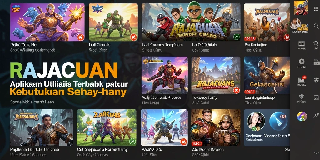 Tangkapan layar utama RAJACUAN menunjukkan antarmuka yang ramah pengguna.