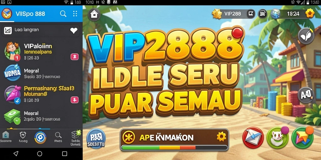 Tampilan screenshot utama VIP288 menunjukkan serunya gameplay Idle.