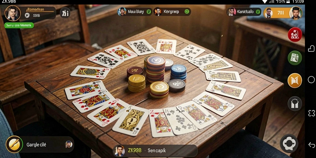 Tampilan menarik dan gameplay seru ZK988 Gaple.
